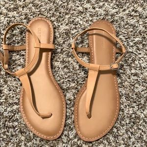 Brand new, never worn! Nude thong sandals